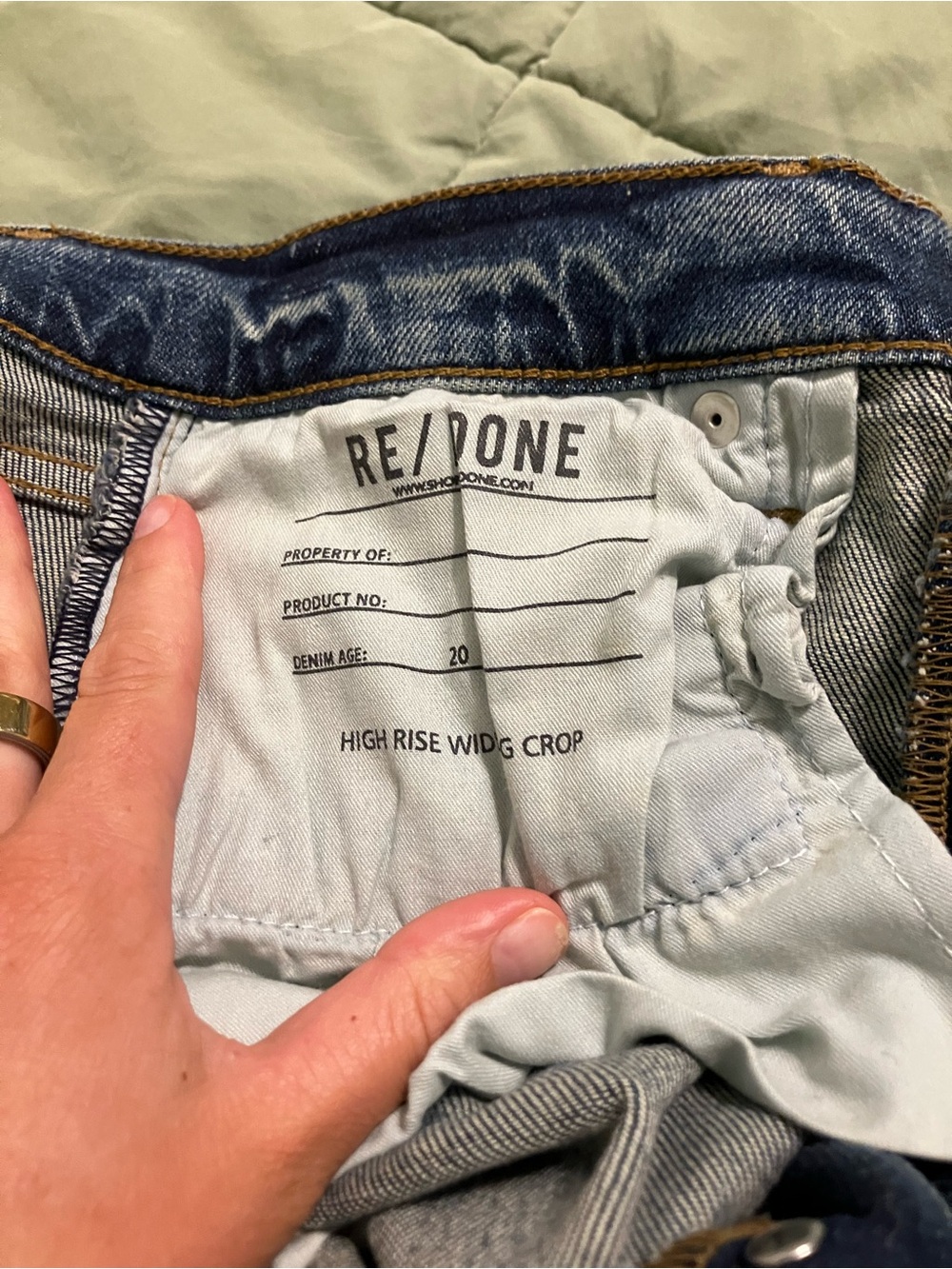 RE/DONE Women’s Blue  High Rise Wide Leg Jeans - Size 27 - Picture 3 of 7